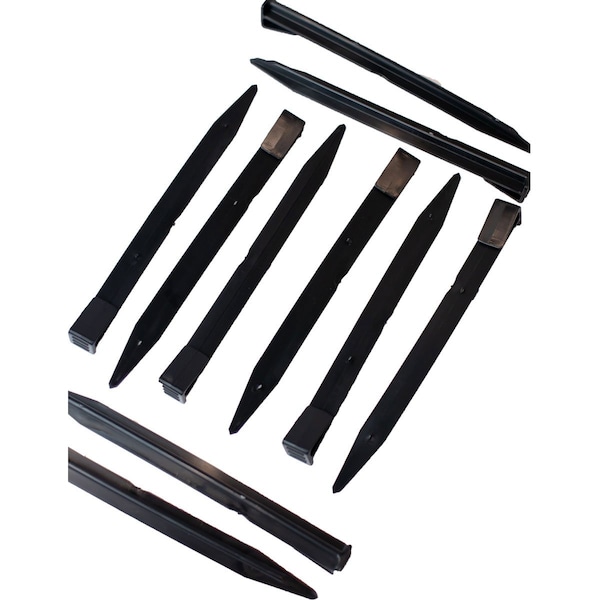 Yard King 10"H Terrace Board Landscape Edging Stake Kit, Black, 20PK YK99402 - main